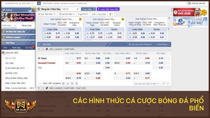 Các hình thức cược bóng đá khá phổ biến mà bet thủ nên biết