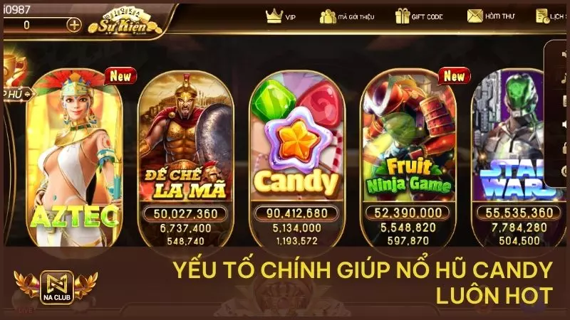 Candy NA99 - Slot Game Rực Rỡ Với Muôn Vàn Phần Thưởng 1 Yếu tố chính giúp nổ hũ Candy luôn hot