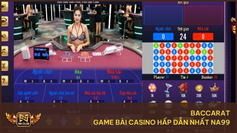 Baccarat là trò chơi không thể bỏ qua khi đến NA99