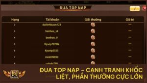 Đua Top Nạp – Cạnh Tranh Khốc Liệt, Phần Thưởng Cực Lớn